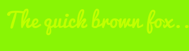 Image with Font Color BFFF00 and Background Color 89F505